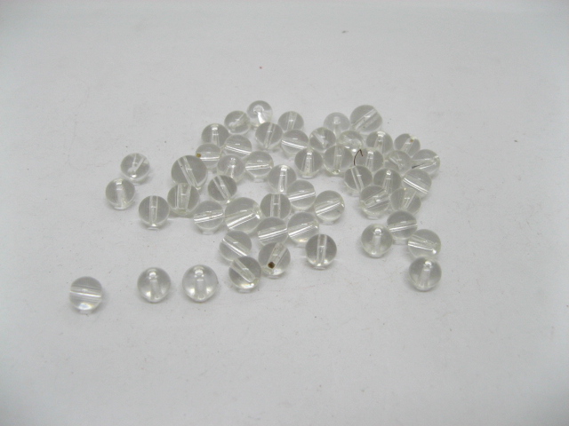 500gram White Glass beads Dia.10mm Round Beads - Click Image to Close