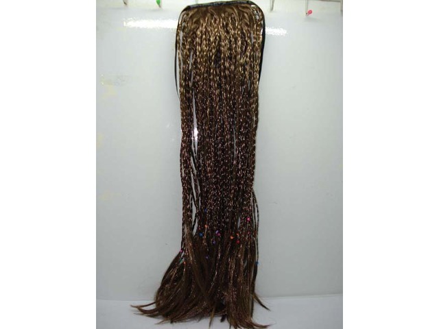 4Pcs Puce Hair Wigs Extension Straight Braid 60cm