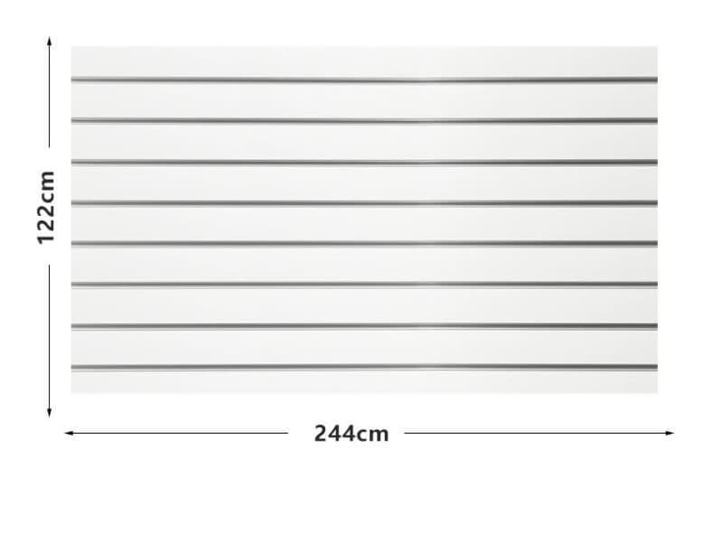 (image for) 1X Slatwall Panels 14 Aluminum Channel Inserts:122x244cm - White