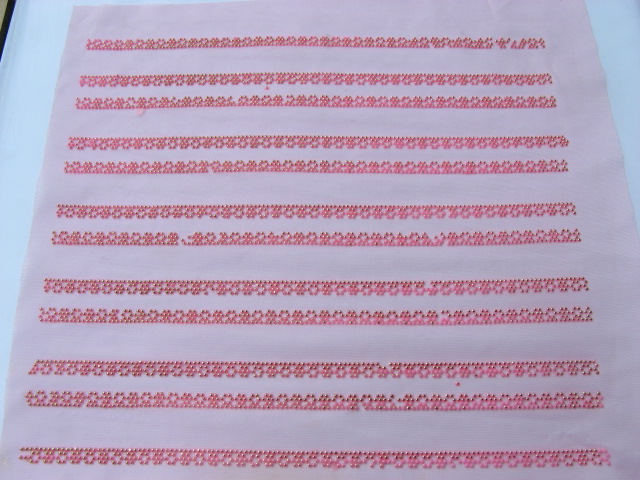 10 Cloth Sew-on Sticks pink strip etc DIY Craft Patch 38x28cm - Click Image to Close