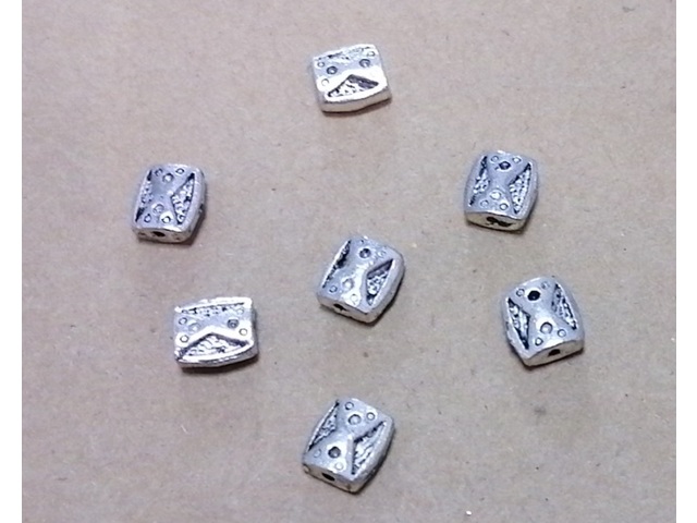 500 Alloy Rectangle Metal Beads 6mm Spacer