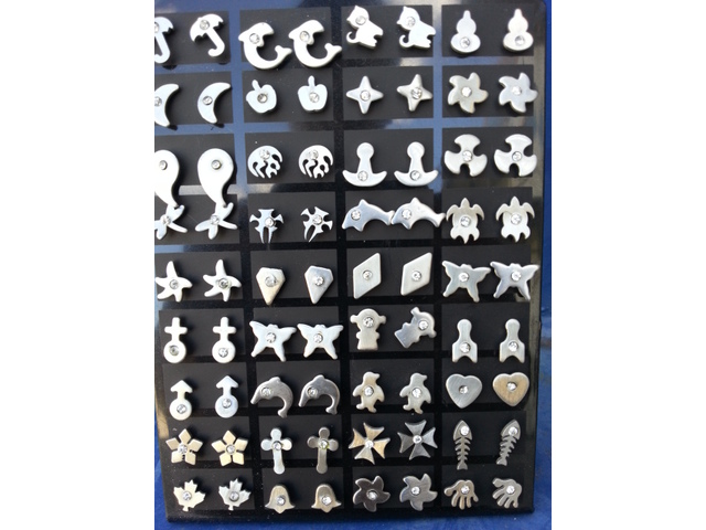 36 Pairs Assorted Stainlesss Steel with crystal Earrings Studs