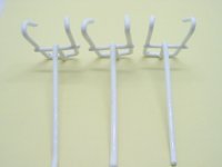50 Milk White Cargo Net Mesh Hooks 15cm