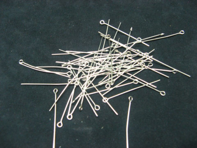 (image for) 500gram Nickel Plated 50mm Eye Pins Jewellery Finding