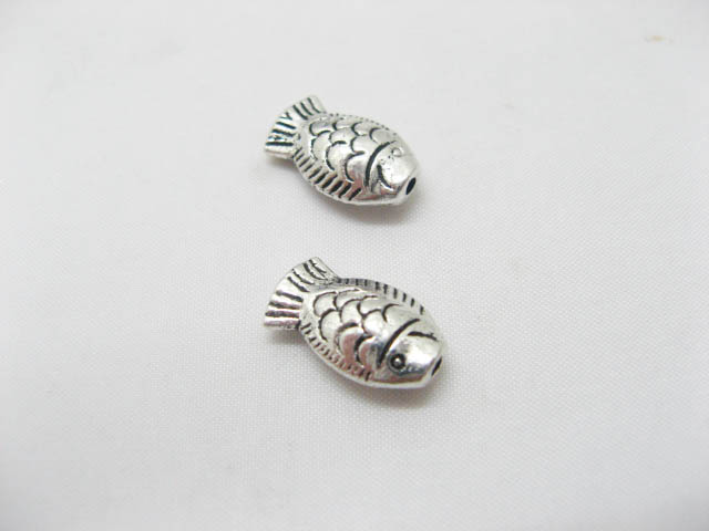 200 Silver Fish Beads Spacer ac-sp297 200 Silver Fish Beads Spacer ac-sp297
