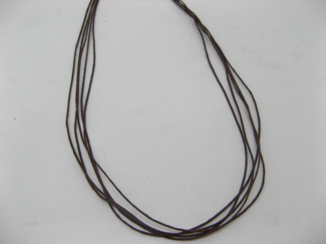 100 Brown Multi-stranded Waxen Strings For Necklace - Click Image to Close
