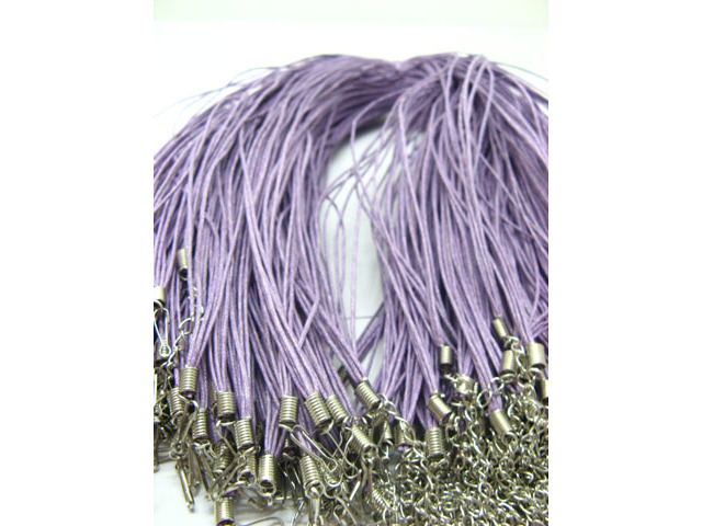 100 Purple Multi-stranded Waxen Strings For Necklace