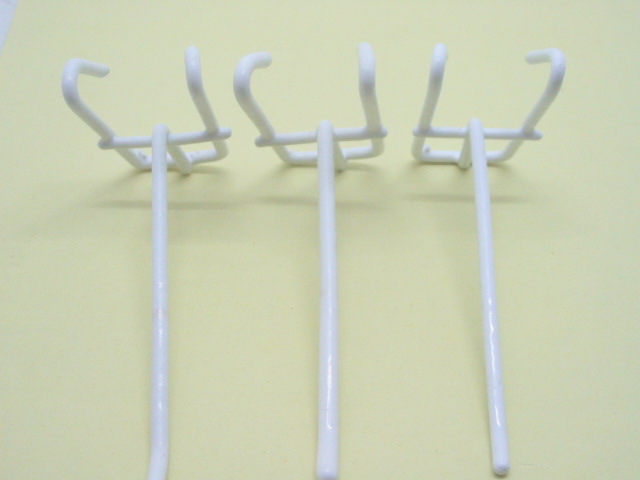 50 Milk White Cargo Net Mesh Hooks 15cm