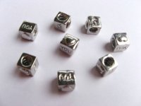 10 Alloy European Cube Thread Beads ac-sp323