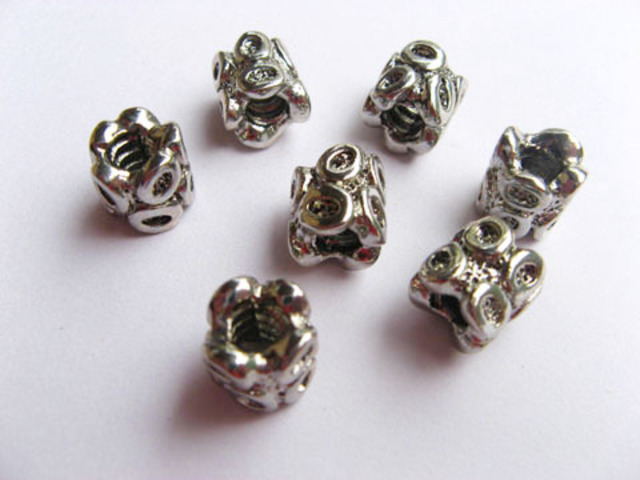 10 Alloy European Barrel Thread Beads ac-sp327 - Click Image to Close