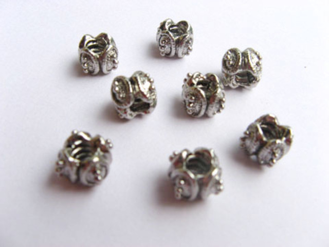 10 Alloy European Barrel Thread Beads ac-sp342 10 Alloy European Barrel Thread Beads ac-sp342