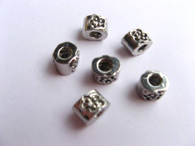 10 Alloy European Barrel Thread Beads ac-sp343 - Click Image to Close