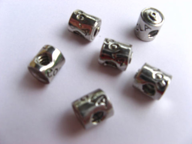 10 Alloy European Barrel Thread Beads ac-sp347 - Click Image to Close