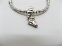 10 Alloy European Thread Beads With Shoe Dangle ac-sp436 10 Alloy European Thread Beads With Shoe Dangle ac-sp436
