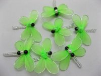 100 Green Fairy Dragonfly Jewellery Charms 4cm Pendants