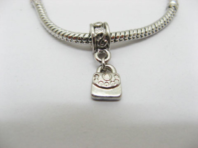 10 Alloy European Thread Beads With Bag Dangle ac-sp435 10 Alloy European Thread Beads With Bag Dangle ac-sp435