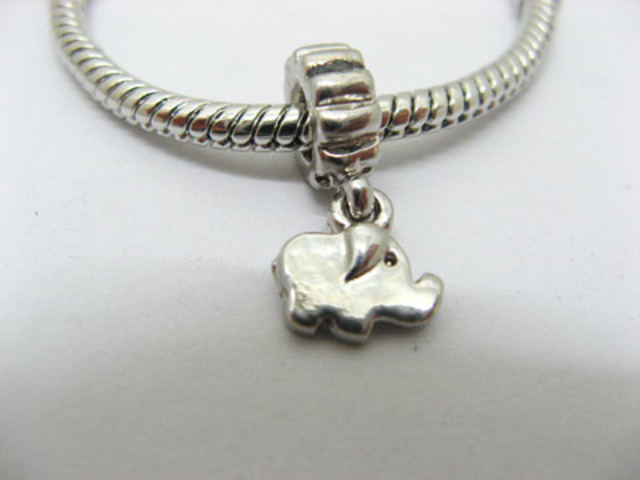 10 Alloy European Thread Beads With Elephent Dangle ac-sp437 10 Alloy European Thread Beads With Elephent Dangle ac-sp437