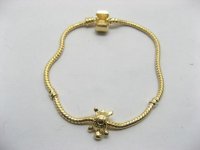4Pcs 18K Gold European Bracelets Charms Bead Length 18cm Wholes 4Pcs 18K Gold European Bracelets Charms Bead Length 18cm Wholes