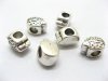 100 Silver Beetle Charms Fit European Beads ac-sp445 100 Silver Beetle Charms Fit European Beads ac-sp445