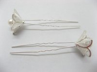 6pcs Elegant Silver Bride Hairpin