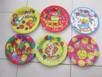 40pcs Happy Birthday Cartoon Paper Dishes Party Favor