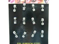 12 Rhinestone Body Piercing Jewelry Mixed er-b34
