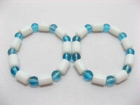 50 Fashion Beautiful Bamboo Knot Glass Beads Bracelets br-g65 - Click Image to Close
