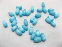 3500 SkyBlue Cats Eye Glass Rice Beads be-c49
