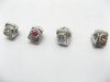 20 Alloy Heart Thread European Beads ac-sp547 20 Alloy Heart Thread European Beads ac-sp547
