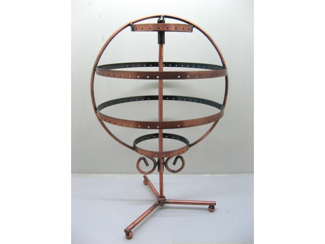 1X Copper Globe Shape Holder Earring Display Rack dis-ea183