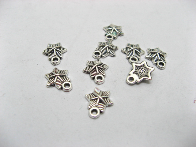 500 Metal Star Jewelry Charms Pendants ac-mp158 - Click Image to Close