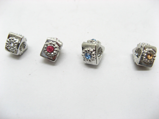 20 Alloy Heart Thread European Beads ac-sp547