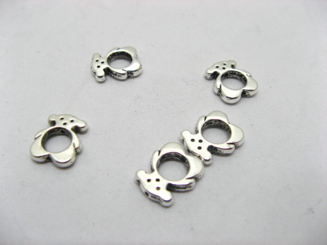 200 Alloy Bear Shaped Bead Frame Finding ac-sp563 - Click Image to Close