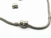 10 Metal Love Heart Thread European Beads ac-sp558 10 Metal Love Heart Thread European Beads ac-sp558