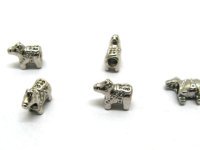 10 Metal Horse Thread European Beads ac-sp559