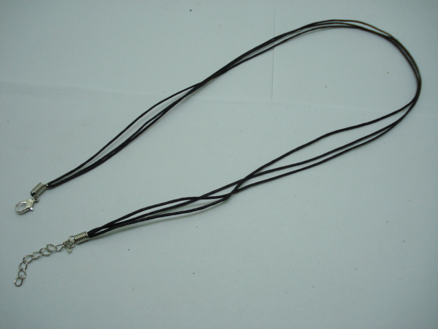 100 Black Multi-stranded Waxen Strings For Necklace