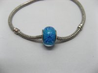 100 Blue Murano Glass European Beads be-g447 100 Blue Murano Glass European Beads be-g447