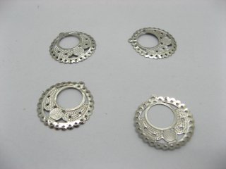 400 Metal Chandelier Round Earring Connector ac-ea119