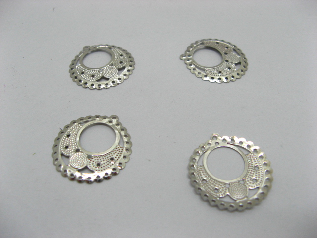 400 Metal Chandelier Round Earring Connector ac-ea119 - Click Image to Close