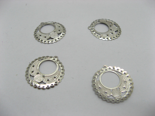 400 Metal Chandelier Round Earring Connector ac-ea119