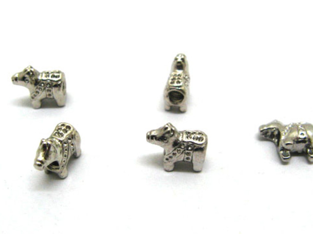 10 Metal Horse Thread European Beads ac-sp559 10 Metal Horse Thread European Beads ac-sp559