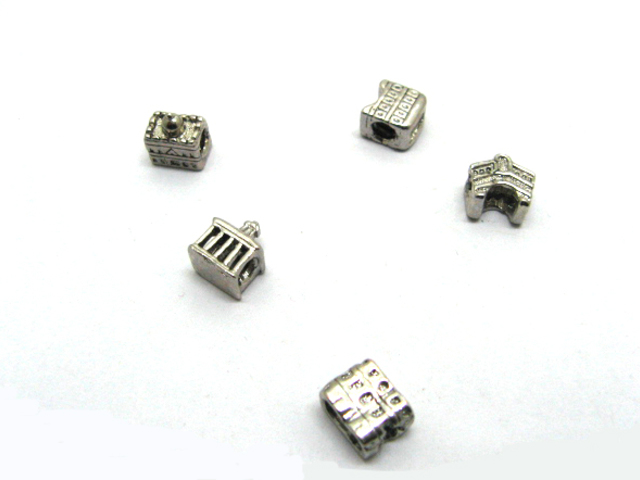 10 Assorted Metal Thread European Beads ac-sp573 10 Assorted Metal Thread European Beads ac-sp573
