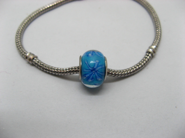 100 Blue Murano Glass European Beads be-g447 100 Blue Murano Glass European Beads be-g447