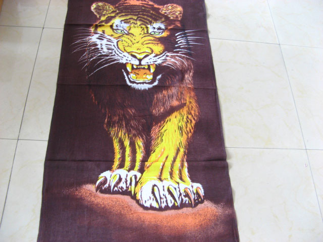 (image for) 1X Cotton Tiger Beach/Bath Towels 175X70cm