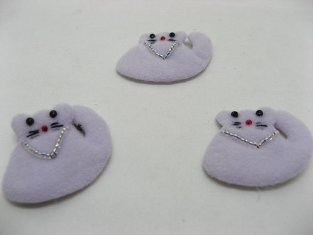 100pcs Purple Padded Appliques Craft Cats Embellishments 100pcs Purple Padded Appliques Craft Cats Embellishments
