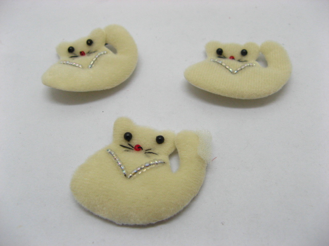 100pcs Light CoffeePadded Appliques Craft Cats Embellishments 100pcs Light CoffeePadded Appliques Craft Cats Embellishments