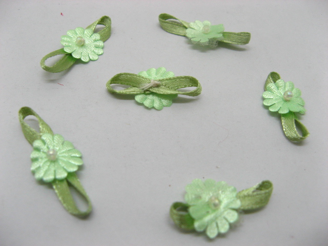 1000pcs Light Green Craft Stain Flowers Embellishments - Click Image to Close