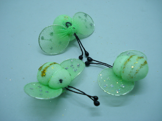 100 Fruit Green Cute Bee Charms Jewellery Crafts - Click Image to Close