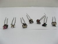 25 Assorted Hairpin with Rhinestones for girls ch-o289