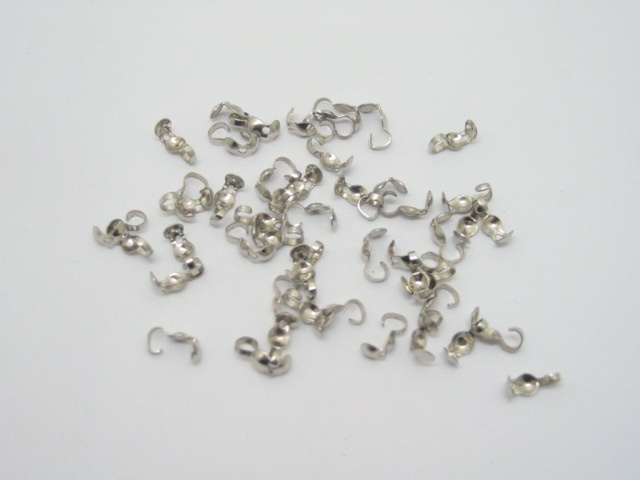 5000 Nickel plated bead Tips or charlotte crimps - Click Image to Close